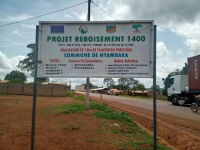 Nyambaka - plaque projet Reboissement 1400
