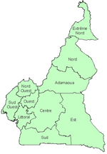 Base de données sur les divisions administratives du Cameroun